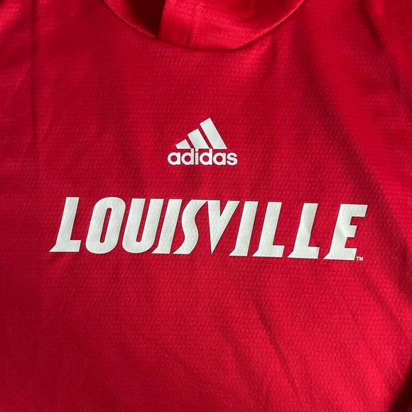 NWOT Adidas Louisville cardinals men’s hooded pullover red men’s sz XXL - Picture 6 of 7